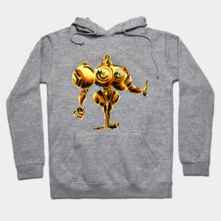 golden dogu metal armored knight in ecopop ancient statue art Hoodie